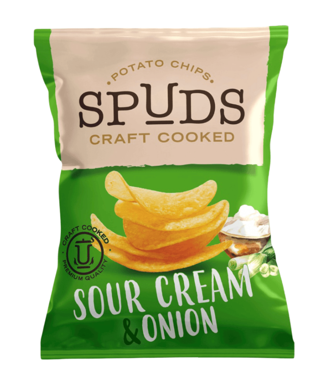 SPUDS SOUR CREAM N ONION 40G